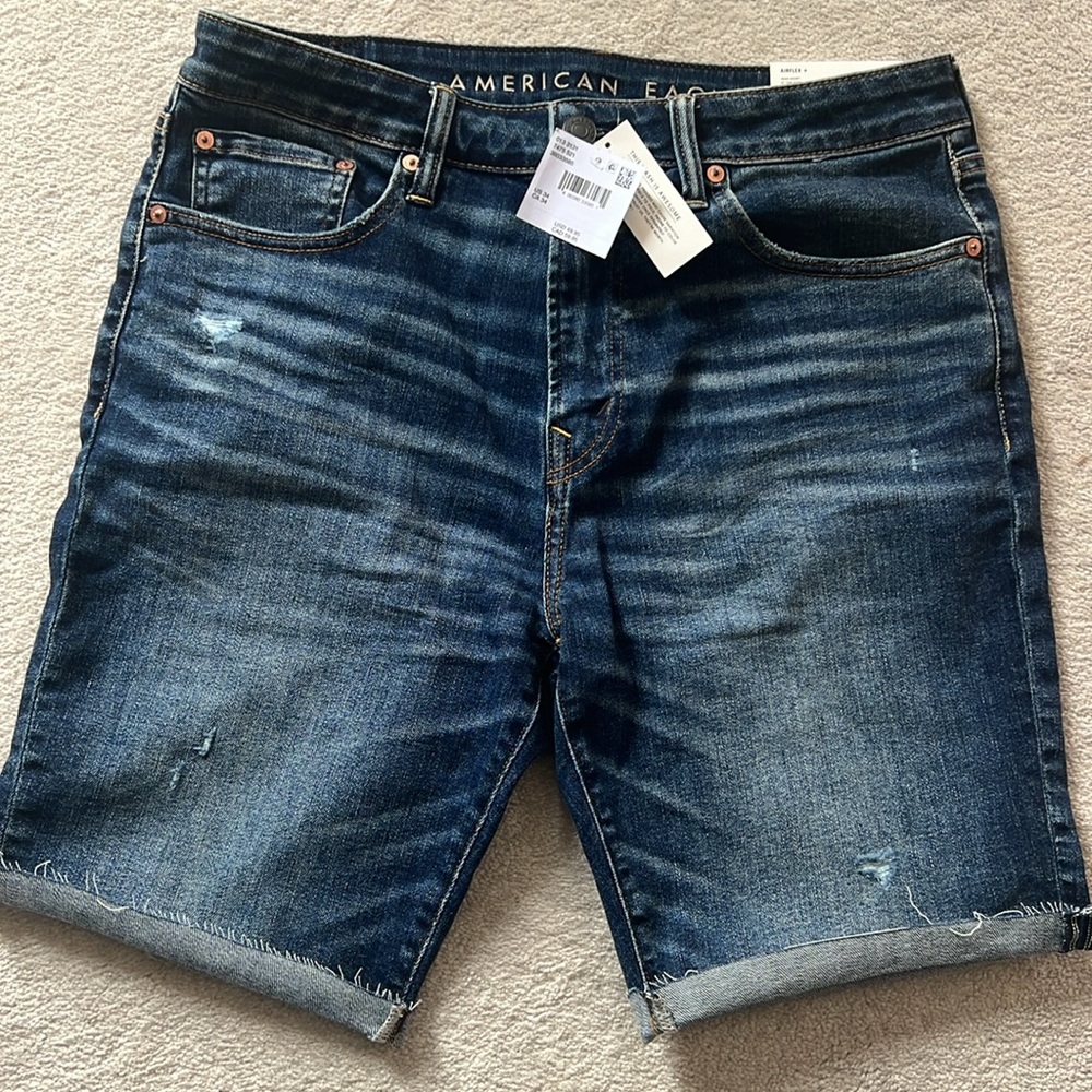 American Eagle Airflex+ Blue Jean Shorts 🤩
